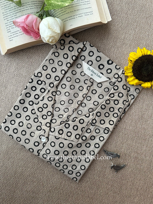 "Simi" Hand Block Printed Cotton Shirt