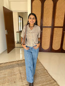 "Simi" Hand Block Printed Cotton Shirt