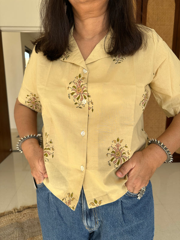 "Ketaki" Hand Block Printed Cotton Shirt