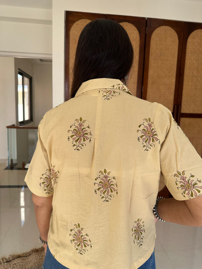 "Ketaki" Hand Block Printed Cotton Shirt