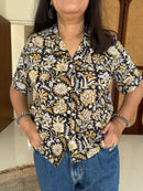 "Azalia" Hand Block Printed Cotton Shirt