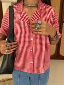 "Rosalie" Hand Block Printed Cotton Shirt
