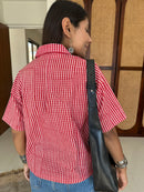 "Rosalie" Hand Block Printed Cotton Shirt