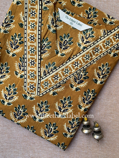 "Gunjal" Hand Block Printed Cotton kurta