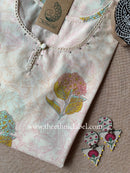 "Avani" Floral Laced Cotton kurta - Big Size