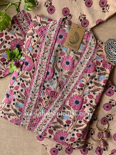 "Virika" Cotton Kurta Set(3pc) - S