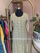 "Ritu" Kantha Buttoned Cotton kurta