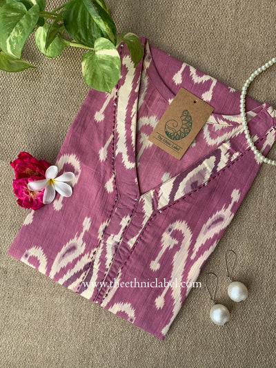 "Sheenam" Ikat Cotton kurta