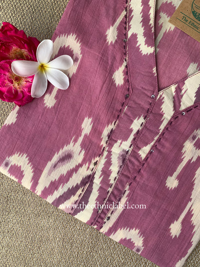 "Sheenam" Ikat Cotton kurta