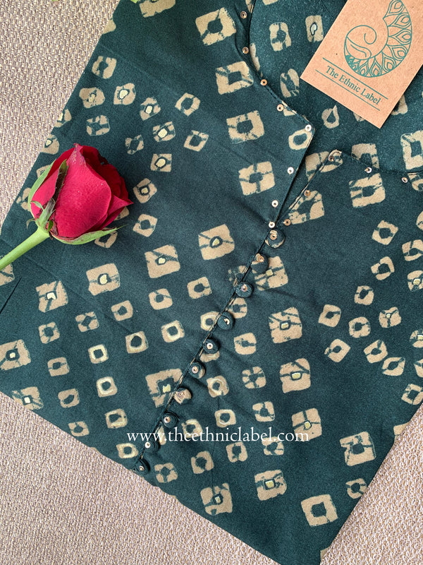 Rasika Bandhani Printed Cotton kurta