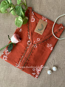 Saanjh Handwork Cotton kurta - M