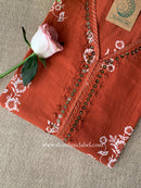 Saanjh Handwork Cotton kurta - M