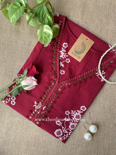 Koyal Handwork Cotton kurta- S, L, XXL