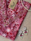 "Jaanki" Hand Embroidered Block Printed Cotton kurta