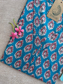 Syona Blue Boota Hand Block Printed Cotton kurta