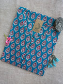 Syona Blue Boota Hand Block Printed Cotton kurta