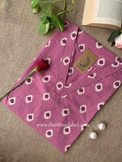 "Tej" Ikat Cotton kurta - Big Size