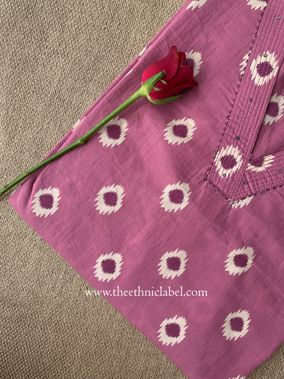 "Tej" Ikat Cotton kurta - Big Size