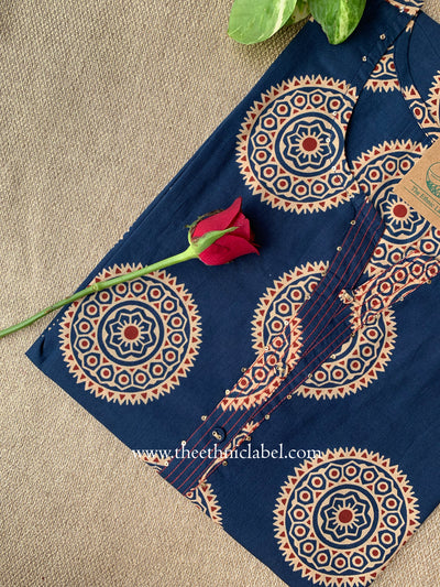 "Misha" Buttoned Cotton kurta - Big Size