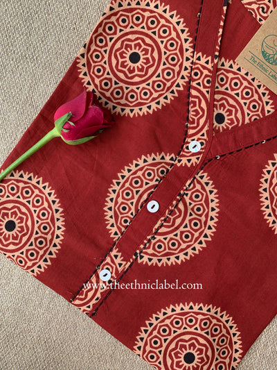 "Shaivi" Kantha Cotton kurta - Big Size