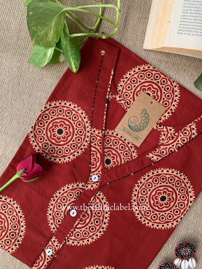 "Shaivi" Kantha Cotton kurta - Big Size