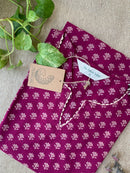 "Maira" Purple Laced Cotton kurta