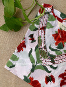 "Kasturi" Hand Block Printed Kantha Cotton kurta