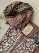 "Mridang" Chikankari Kurta Set with Cotton Dupatta(3pc)