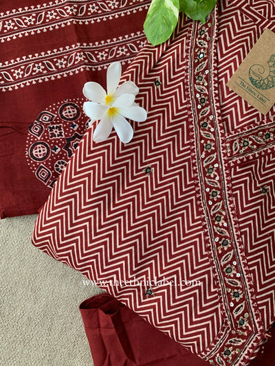 "Piya" Flared Kurta Set with Cotton Dupatta(3pc)