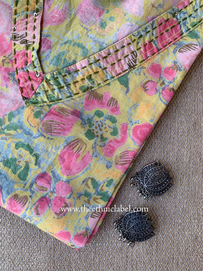 "Mahika" Floral Cotton Kurta