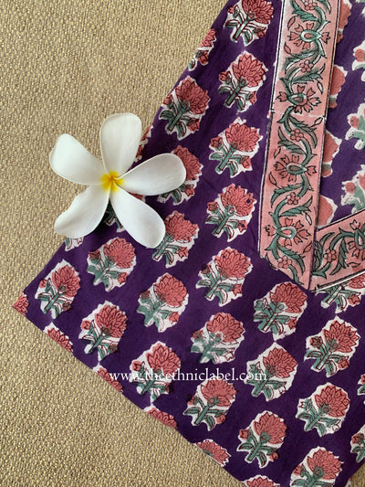 "Saaz" A Line Block Printed Cotton Kurta