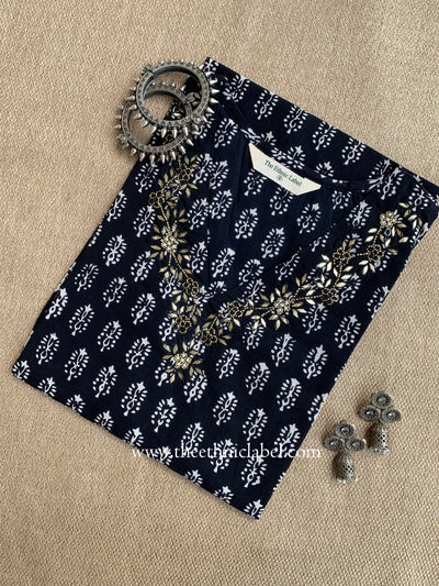 "Anjana" Hand Embroidered Cotton Kurta