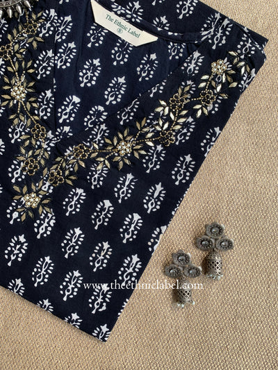 "Anjana" Hand Embroidered Cotton Kurta