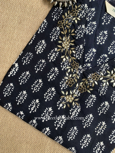 "Anjana" Hand Embroidered Cotton Kurta