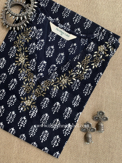 "Anjana" Hand Embroidered Cotton Kurta