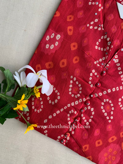"Kala" Bandhani Printed Cotton Kurta