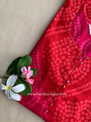 "Shobha" Bandhani Buttoned Cotton Kurta