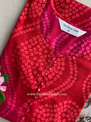 "Shobha" Bandhani Buttoned Cotton Kurta