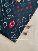 "Mrinal" Bandhani Buttoned Cotton Kurta