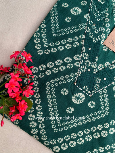 "Aarini" Bandhani Kantha Cotton Kurta