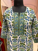 "Mahnoor" Hand Block Printed Cotton kurta