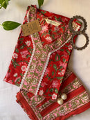 "Scarlet" Grace Cotton Kurta Set (2pc)