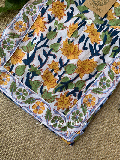 "Yuvika" Hand Block Printed Cotton kurta