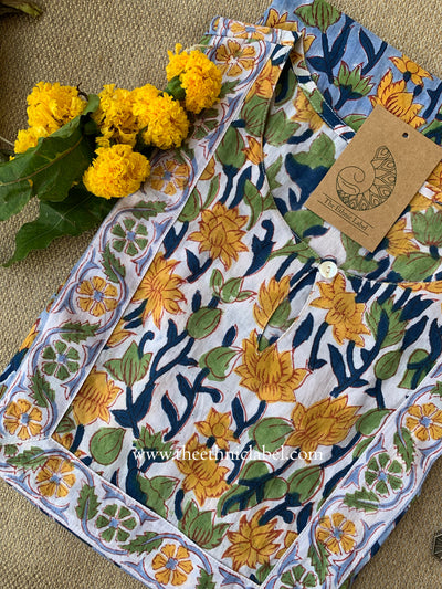 "Yuvika" Hand Block Printed Cotton kurta
