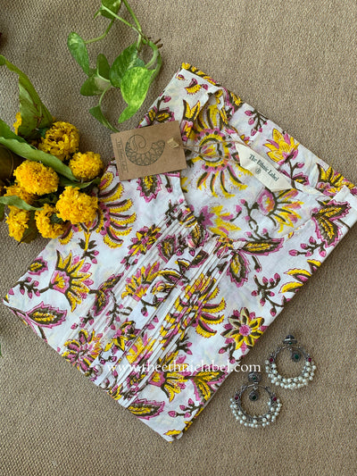 "Yagni" Hand Block Printed Cotton kurta