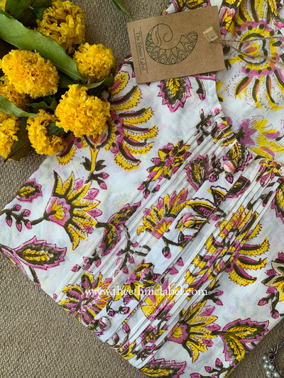 "Yagni" Hand Block Printed Cotton kurta