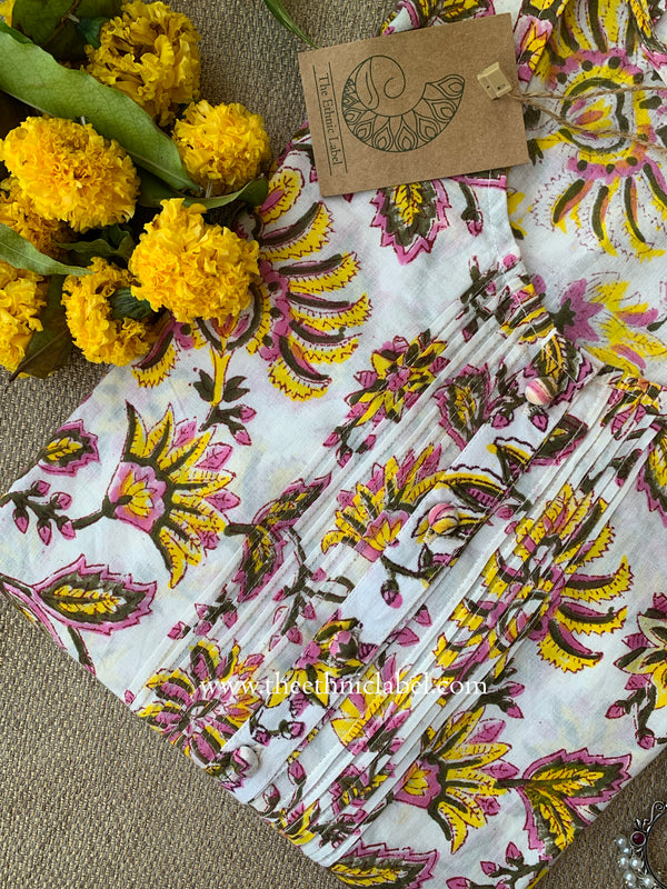 "Yagni" Hand Block Printed Cotton kurta