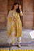 Yellow 'Youthful' Laced Cotton Kurta and pants set - 3pc