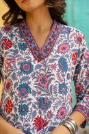 "Sunaina" Floral Cotton kurta