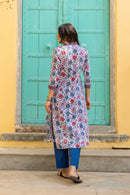 "Sunaina" Floral Cotton kurta